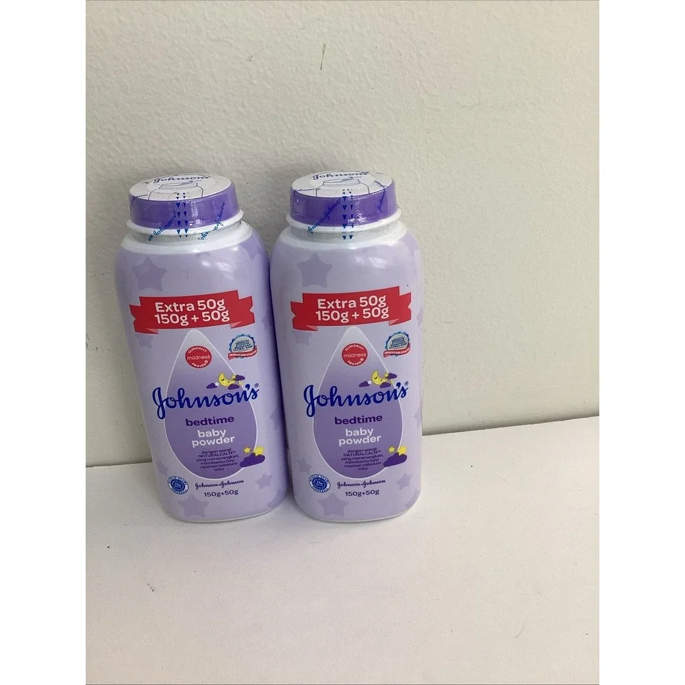 Lot Of 2 Johnson's Bedtime Baby Powder Natural Calm With Extra 50g, 150g + 50g